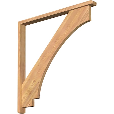 Ekena Millwork Imperial Craftsman Smooth Bracket w/ Offset Brace, Western Red Cedar, 3 1/2"W x 42"D x 42"H BKT0402X42X42IMP04SWR